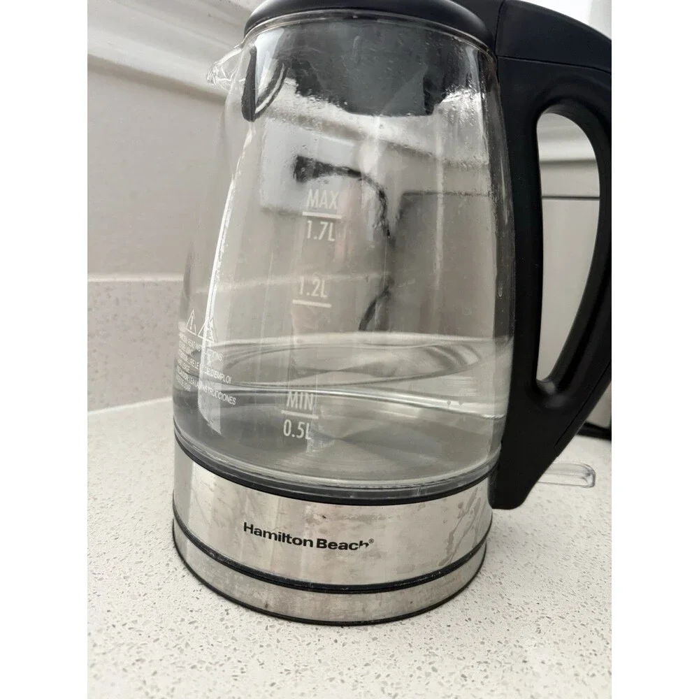 Hamilton Beach Glass Electric Tea Kettle Water Boiler 1.7L 1500 Watts 40869G